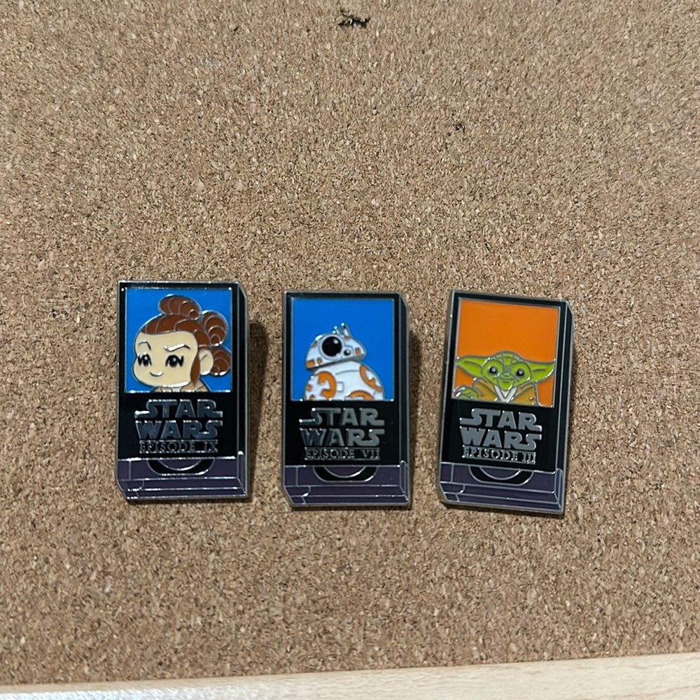 Loungefly Star Wars VHS Tape Blind Box Enamel Pin - BoxLunch Exclusive 3 pack